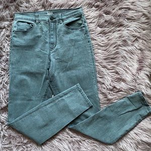Gray Hi-Rise Ankle Jeans